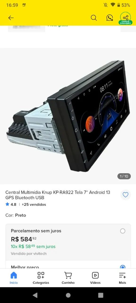 Multimídia Knup Ra922 Android  - Foto 4