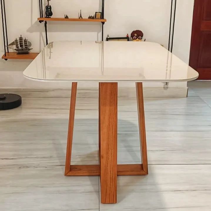 Mesa de Jantar 4 Lugares 1,20m - Off White - Sem Cadeiras