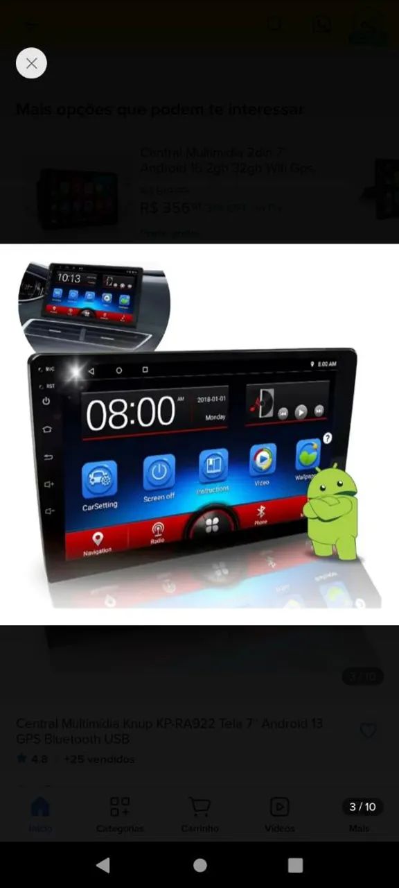 Multimídia Knup Ra922 Android  - Foto 3