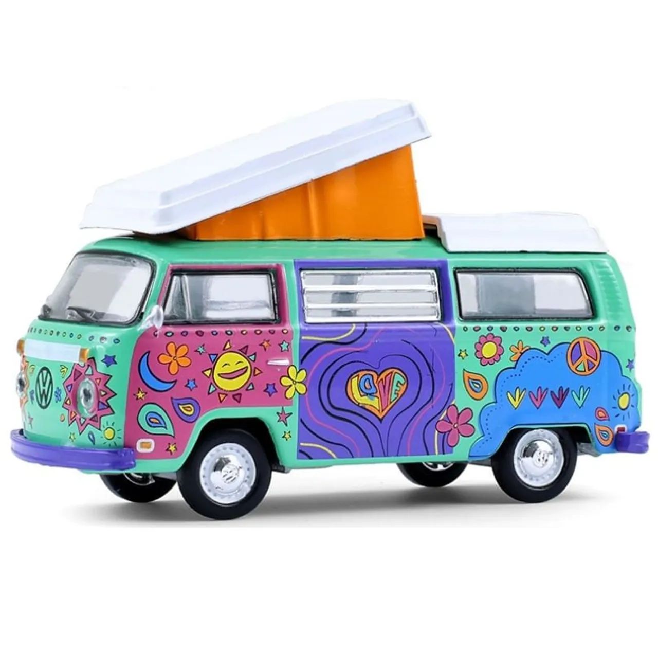 1:64 Miniatura 1973 Volkswagen Type 2 Westfalia Campmobile