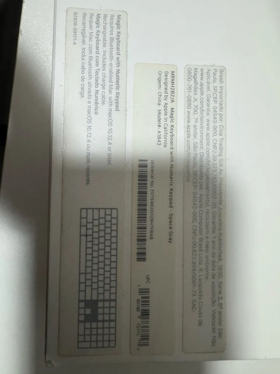 Teclado Bluetooth Apple Magic Keyboard sem uso - Foto 5