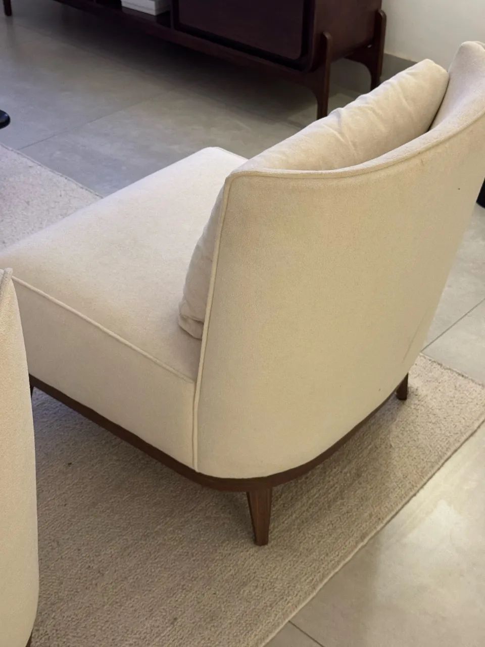 Par de Poltronas Brentwood Abuera - Off White Bouclé - Foto 2