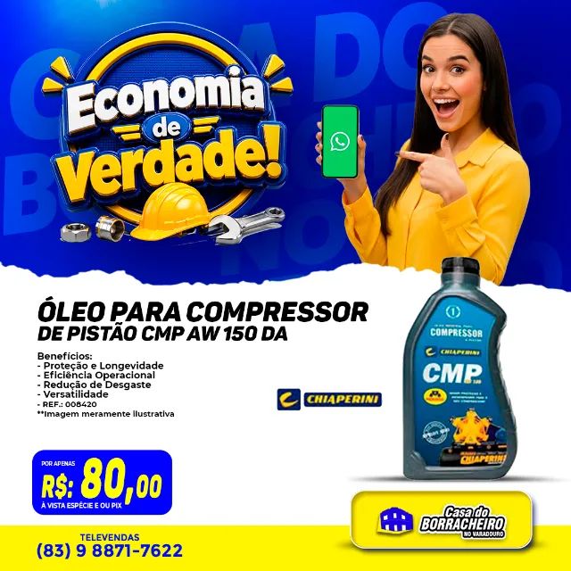 Óleo para Compressor de Pistão CMP AW 150 da CHIAPERINI - Foto 2