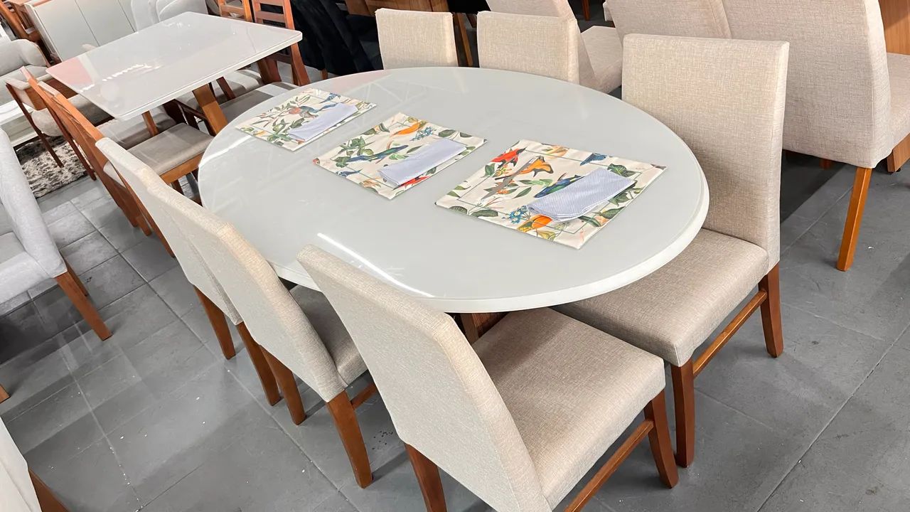 Mesa nova oval completa 