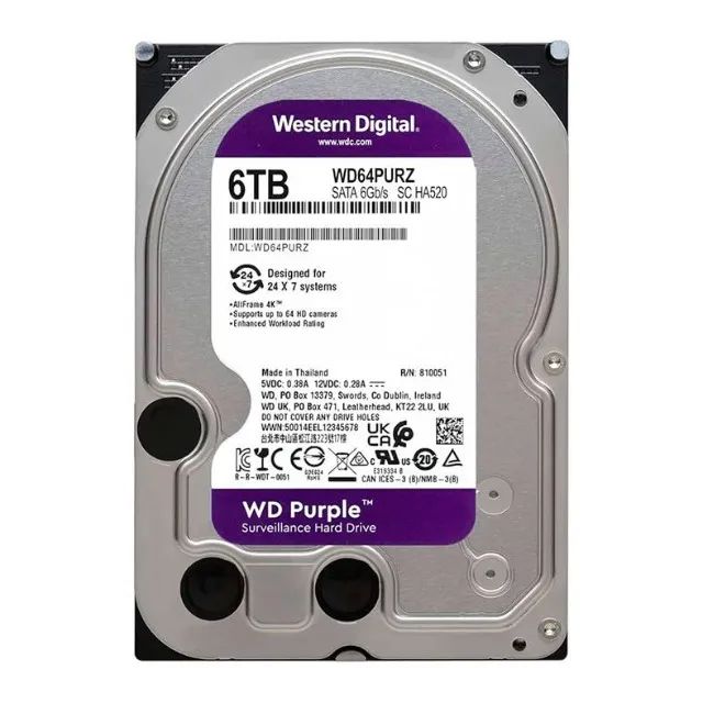HD 6TB WESTERN DIGITAL PURPLE
