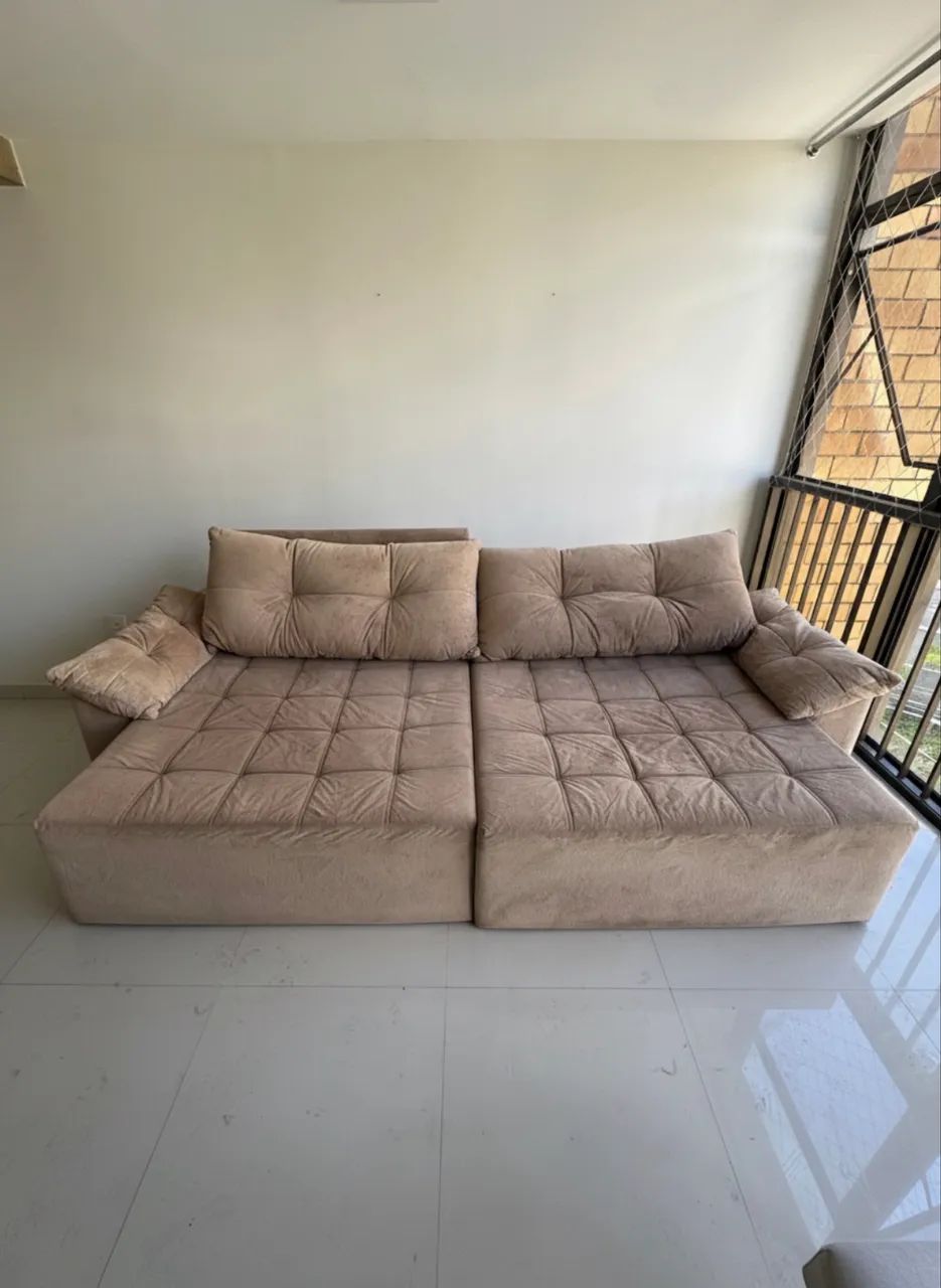Sofá Retrátil e Reclinável 260cm - 2 Módulos - Foto 4