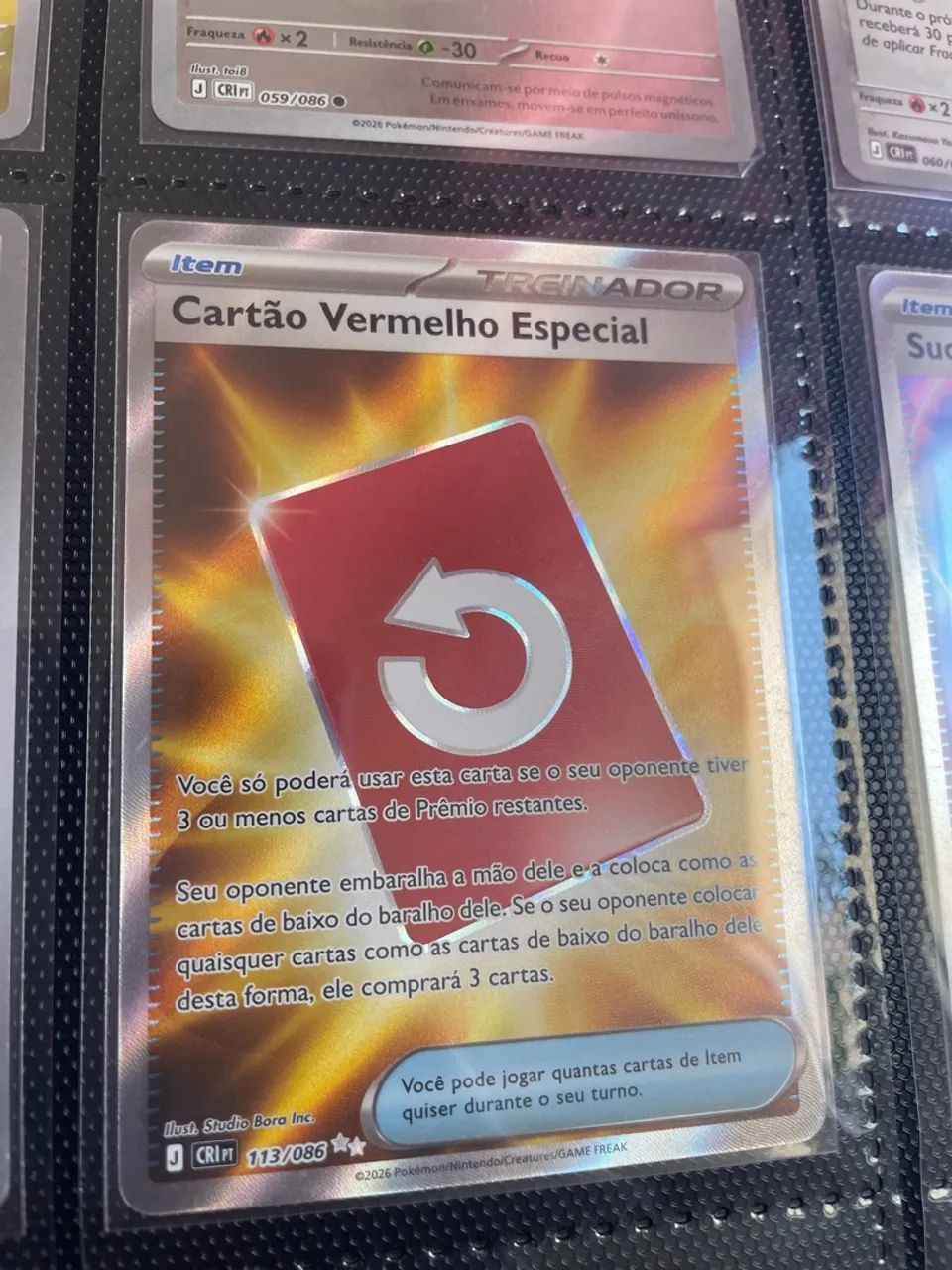 Carta Pokémon item de treinador 