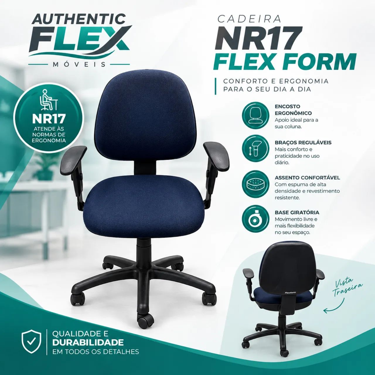 Cadeira recondicionada Flex form 