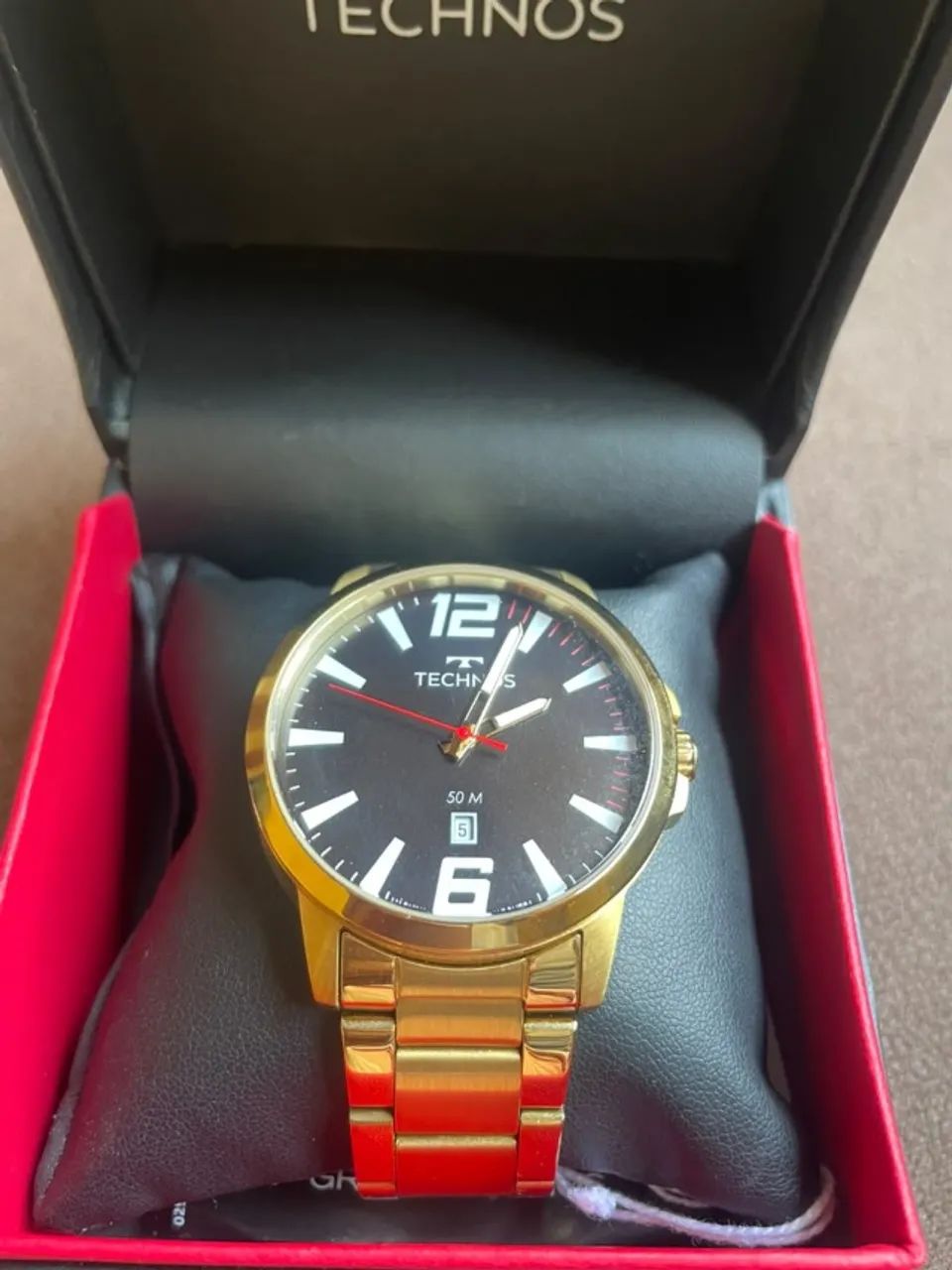 Relógio Technos Masculino Racer Dourado - Foto 2