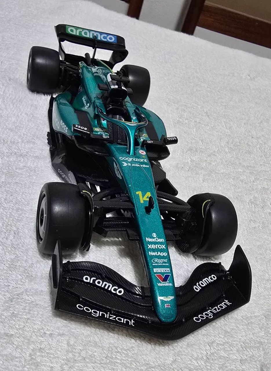 Carrinho miniatura da F1 Aston Martin Fernando Alonso  - Foto 3