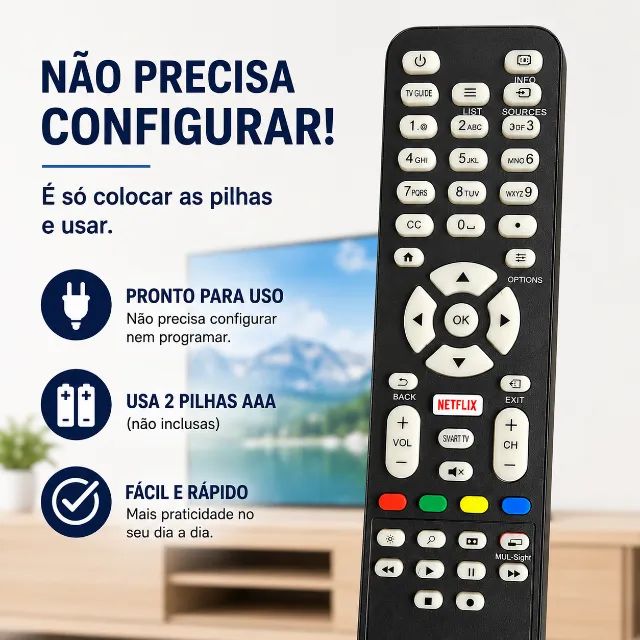 Controle Remoto Compatível Com Televisão Aoc  - Foto 4