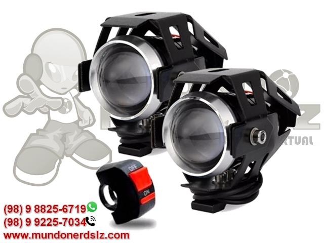 Farol de Led Milha Luz Auxiliar Neblina 1200 2p para Moto em São Luís MA - Foto 3