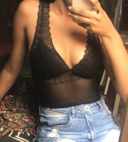 Cropped de renda