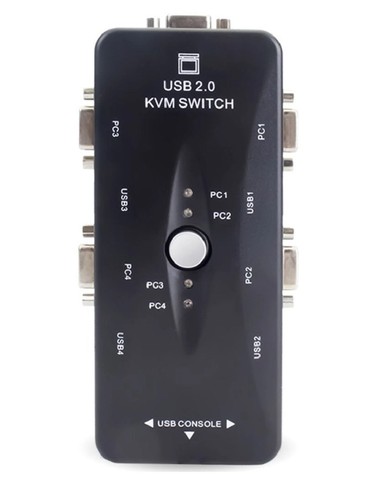 Chaveador Switch Kvm Vga 4 Pc Em 1 Monitor Mouse Teclado 4x1 - Foto 2