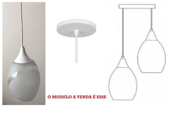 Lustre Pendente de vidro - Estilo elegante 