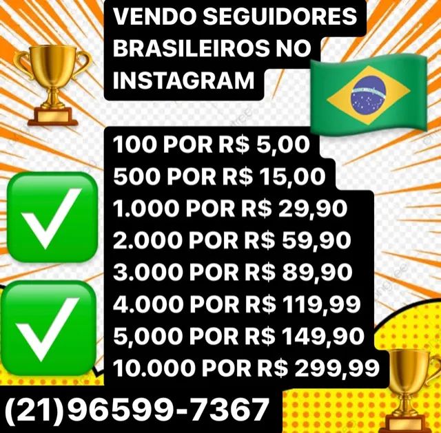 Vendo seguidores brasileiros no Instagram, curtidas, visualizações e mais. Impulsione 