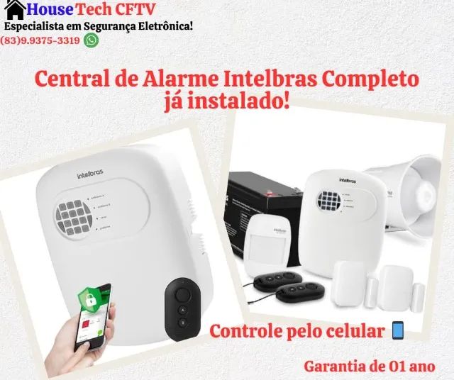 Alarme Intelbras, Central Completa já Instalado e Configurado!