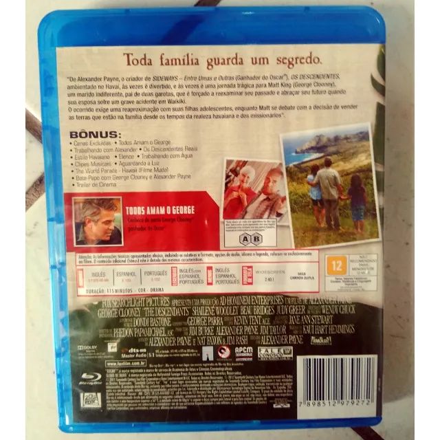 Filme Blu-ray - Os Descendentes - George Clooney (Original) - Foto 2