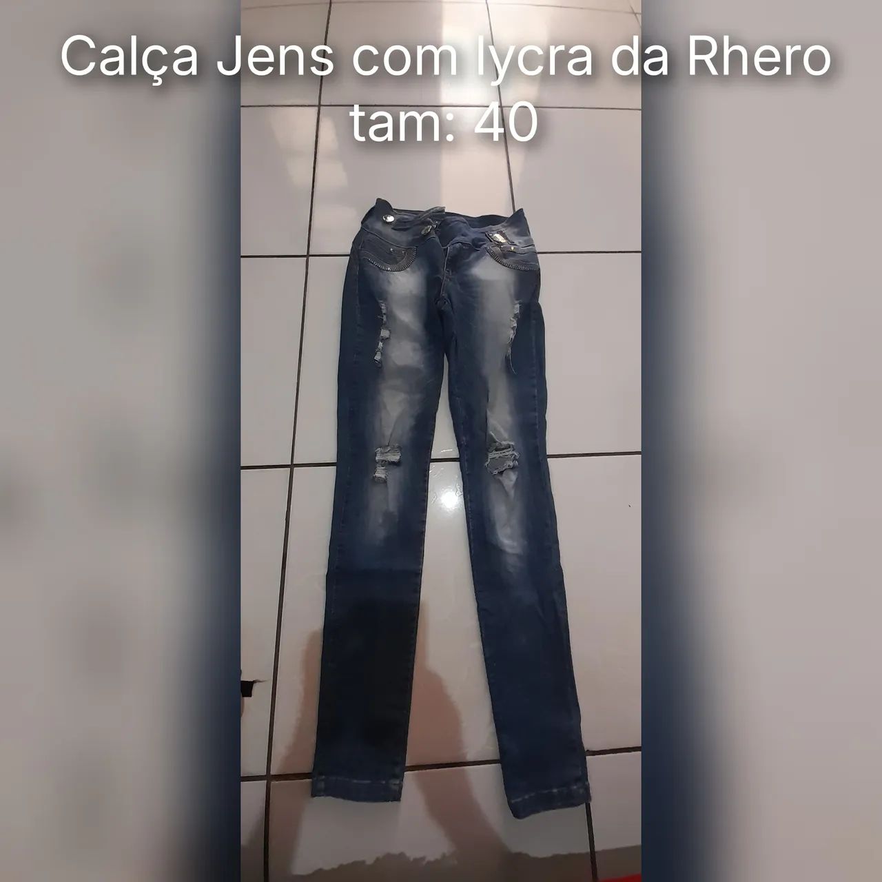 Calça Jeans com Lycra da Rhero - Tam 40