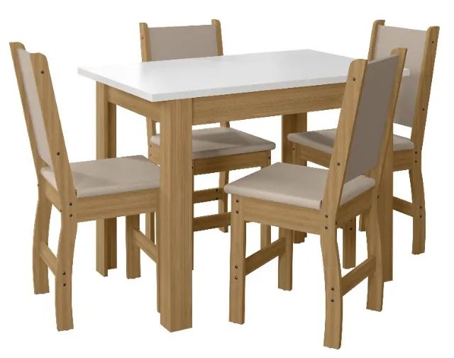 Mesa + 4 cadeiras Forne