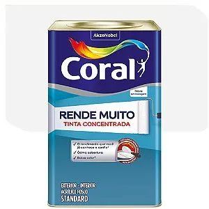 Tinta Acrílica Coral Rende Muito Fosco Branco Gelo 16 Litros