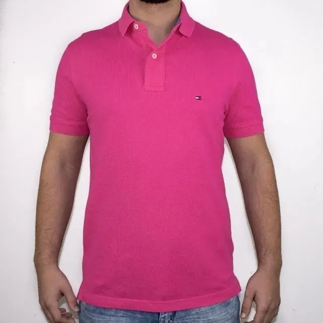Camisa Polo Tommy Hilfiger Básica Masculina - Rosa