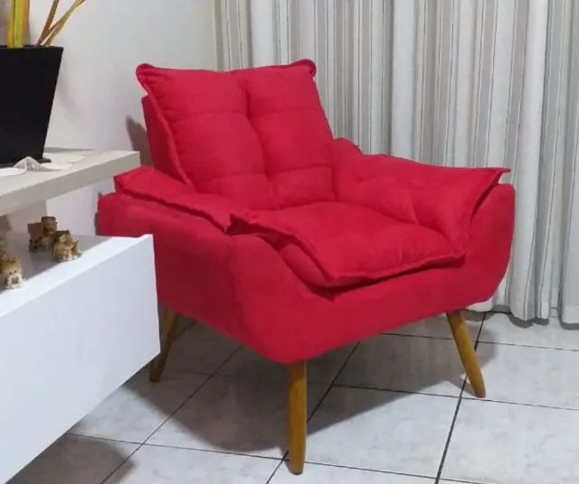 Poltrona Opala Suede Várias Cores - Foto 3