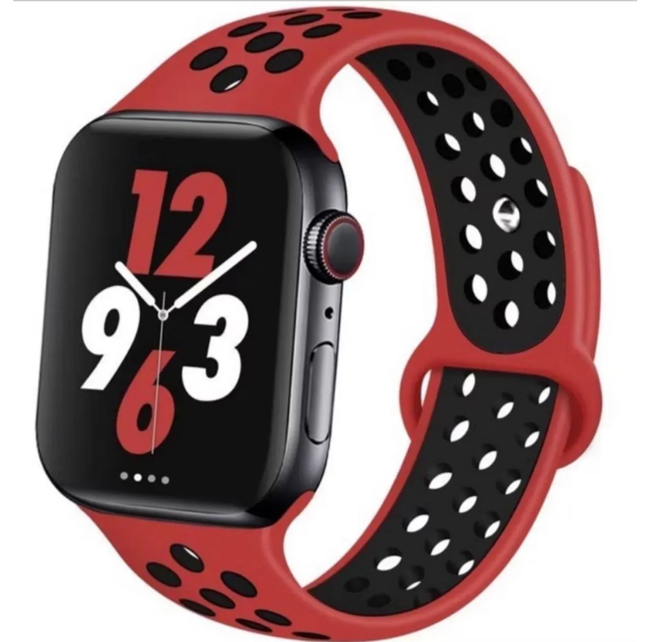 Pulseira Apple Watch Vermelho e Preto Nova Nunca Usada !