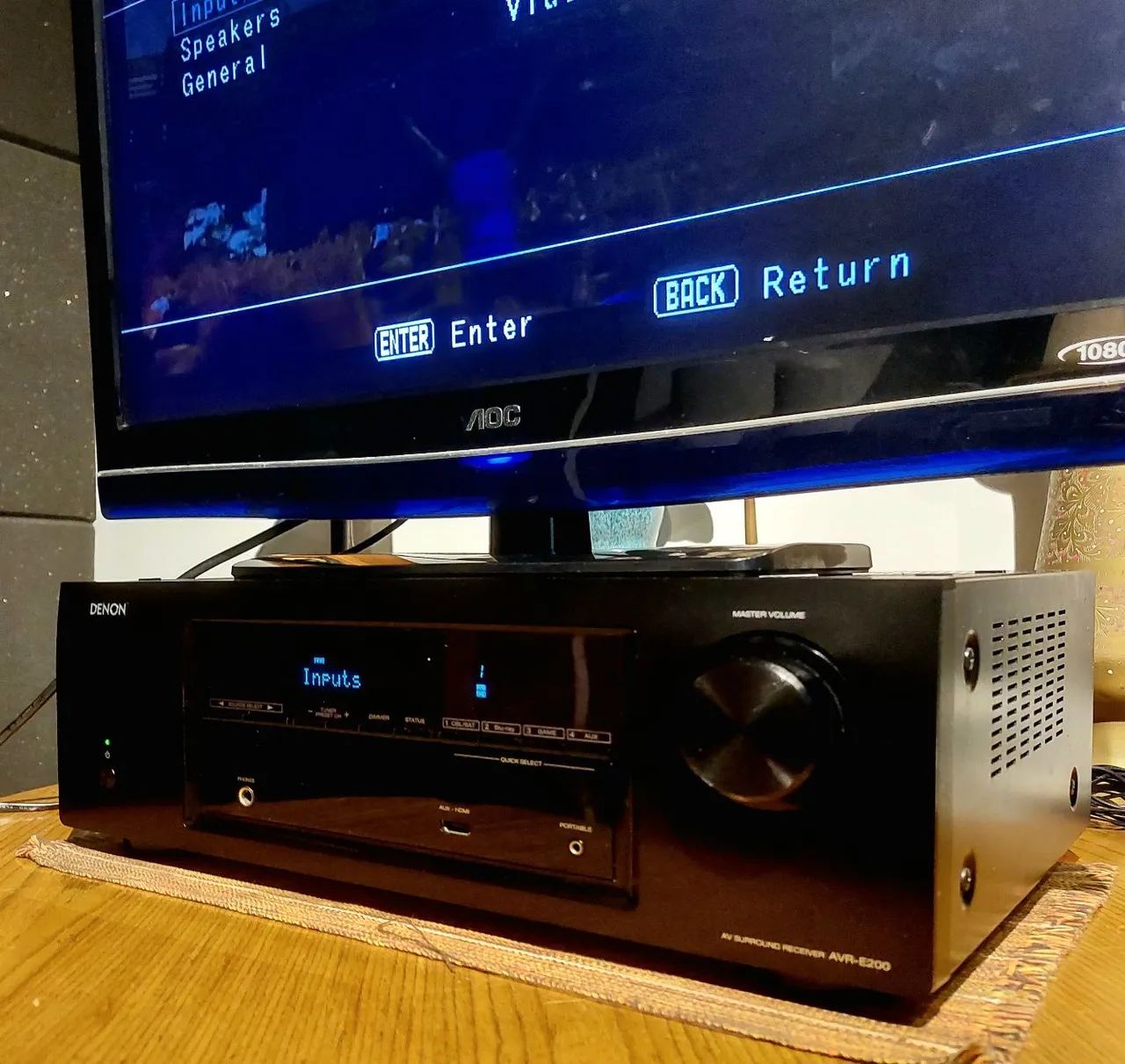 RECEIVER DENON AVR E200 5.1 75 a 165w/ch 6 a 16ohms - Foto 3