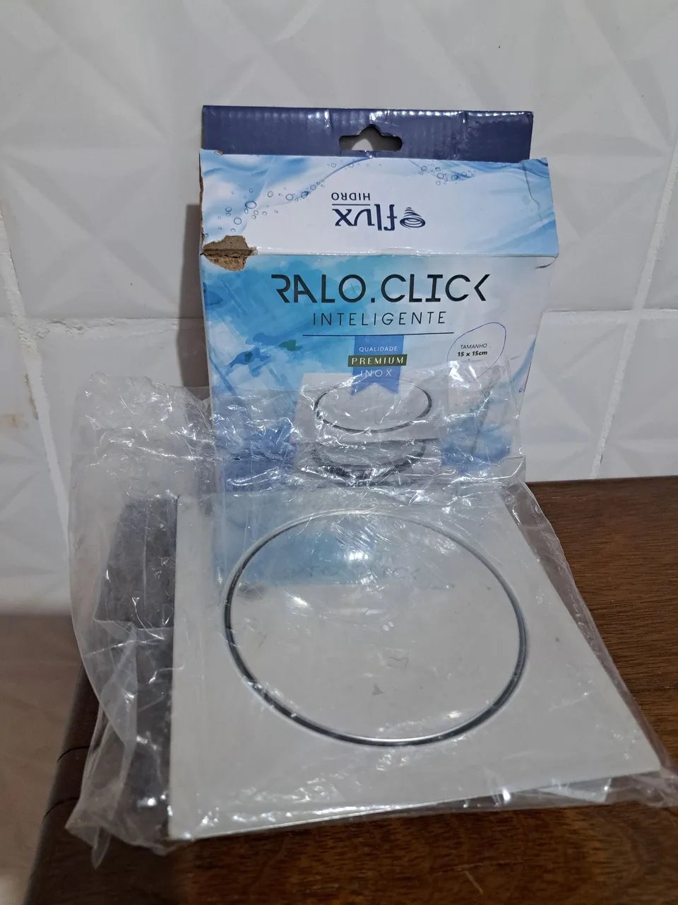 Ralo Click Inteligente Inox Premium 15x15cm