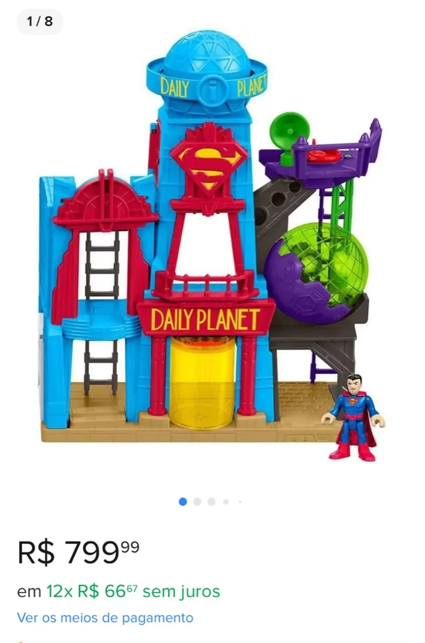 Brinquedo Imaginext Metropolis Super Homem Dc Mattel Dtp30