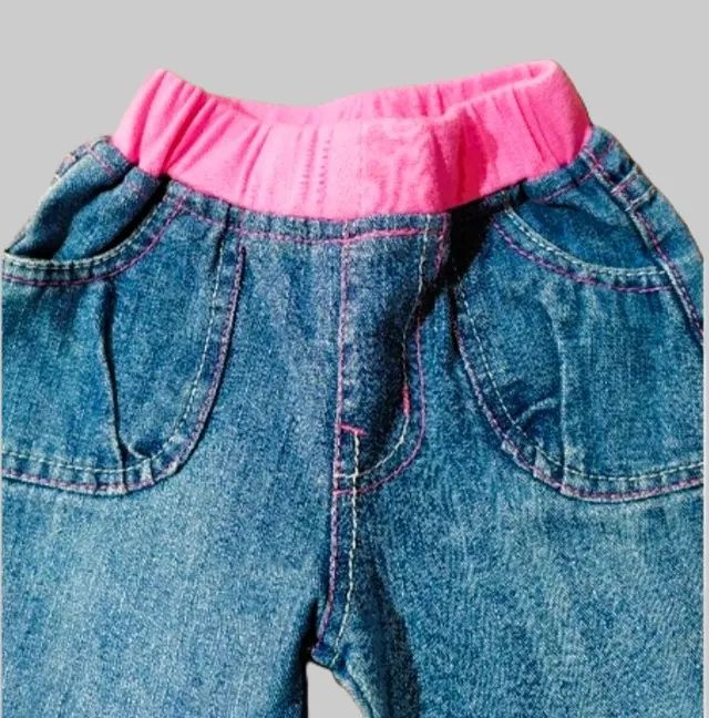 calça jeans 6 a 9 meses baby - Foto 3