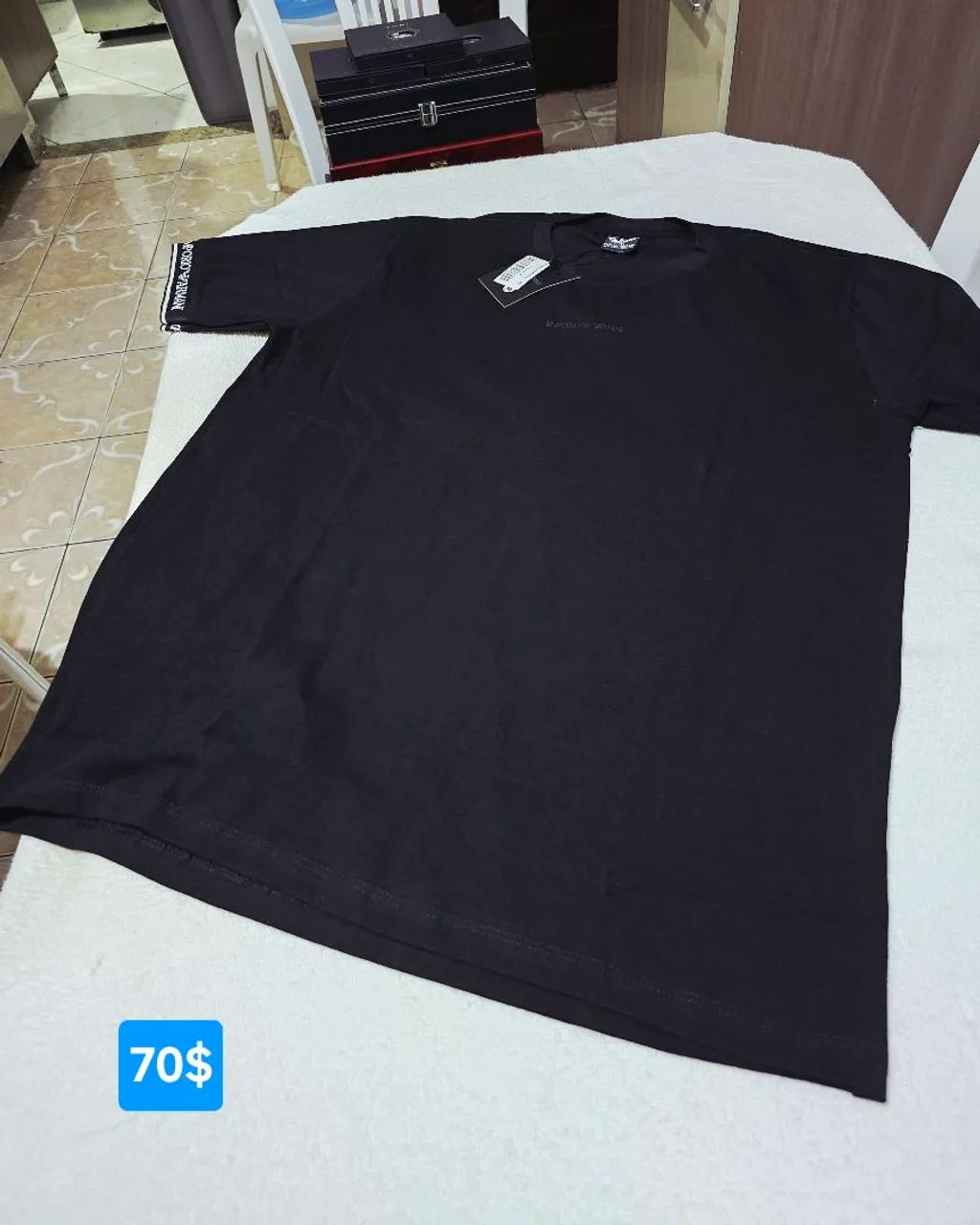Camisa Grife peruana elastano da Empório Armani M  - Foto 3