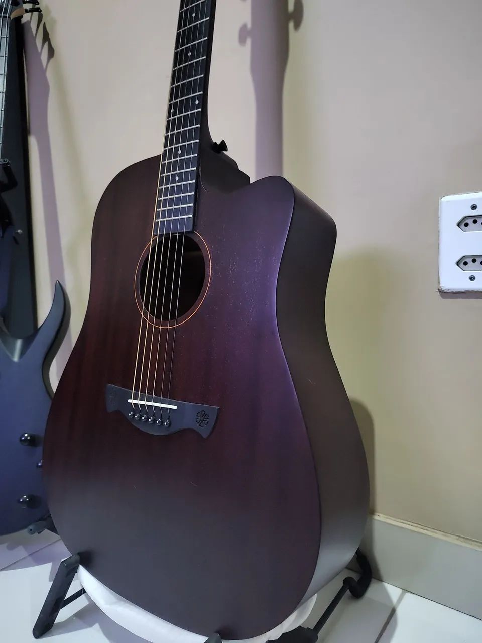 Violão Tagima Dallas Gran Reserva Eletroacústico Aço Dark Mahogany