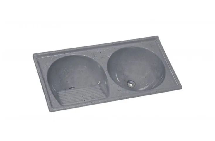 Tanque 2 Bacias Preto/Cinza R$ 99,99 - Foto 2