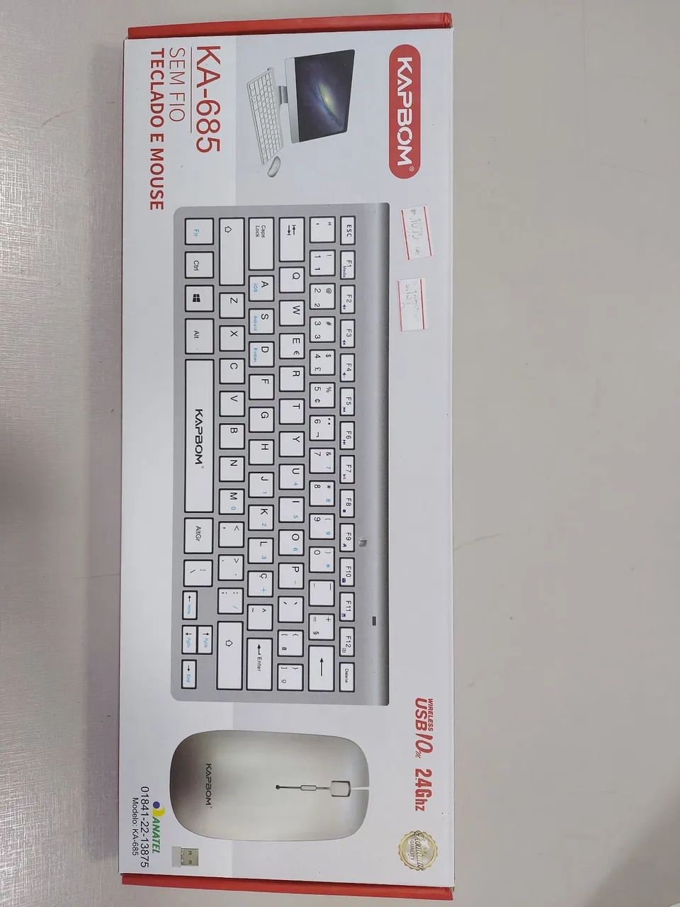 Kit Teclado e Mouse Sem Fio Kapbom