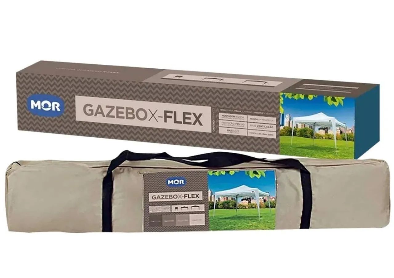 Gazebo X-Flex Oxford Branco Reforçado - Foto 2