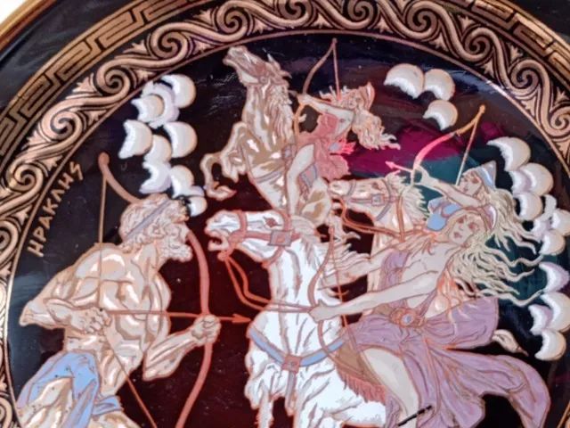 Prato em Porcelana Grega Pintado em Ouro 24K - Foto 3