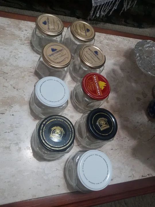 10 potes de vidro com tampa pequeno 150g
