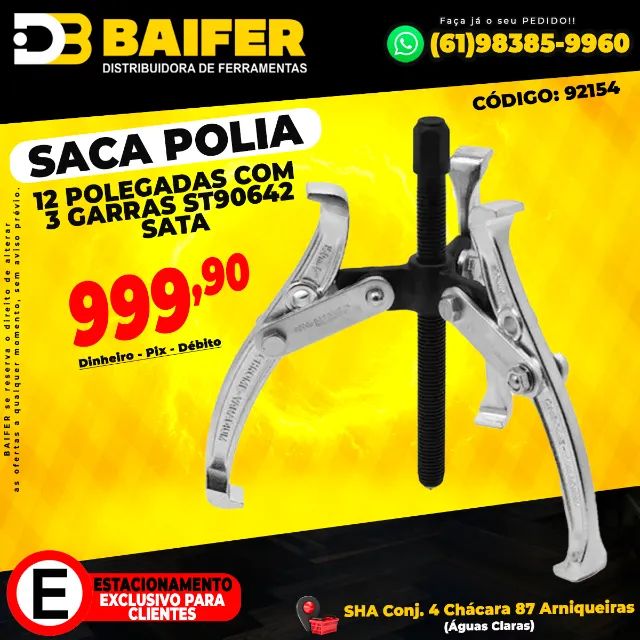 Saca Polia 12 Polegadas Com 3 Garras ST90642 Sata