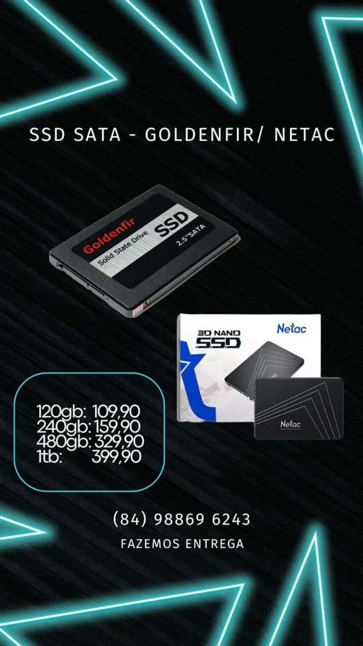 SSD SATA/ pronta entrega