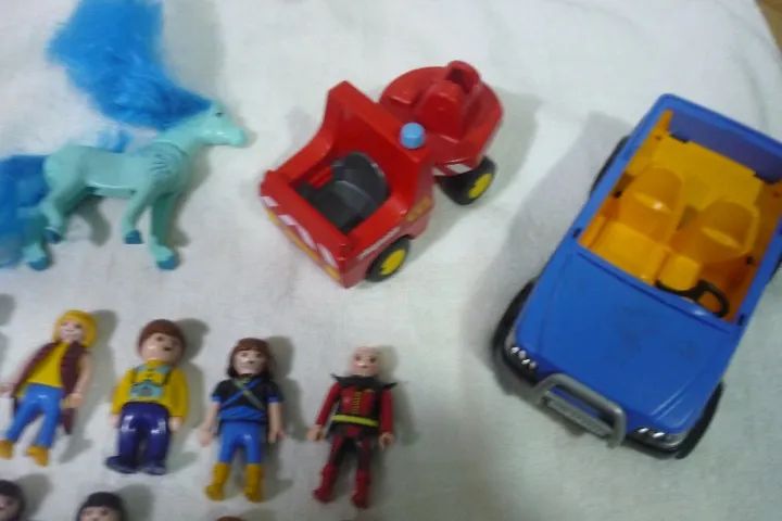 Playmobil Trol Miniaturas Carrinhos, Cavaloe Bonecos Leia Descrição