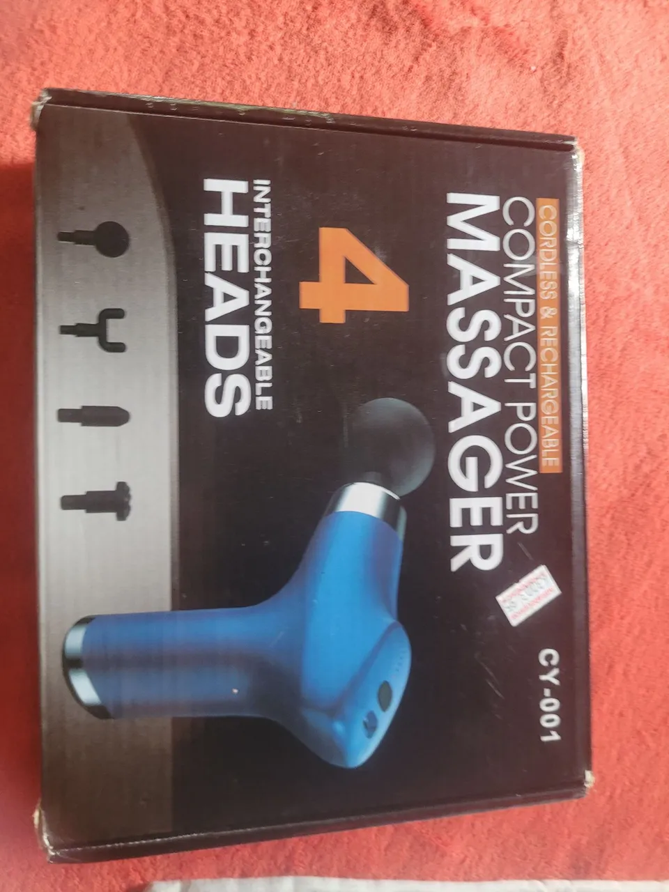 Massageador Compacto Power Recarregável - 4 Cabeças