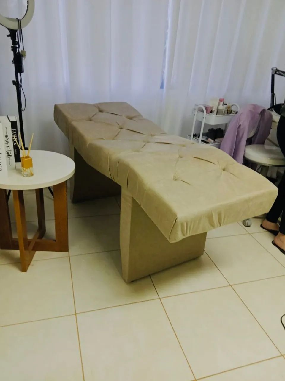 Maca Capitonê luxo em suede 64840823856898120