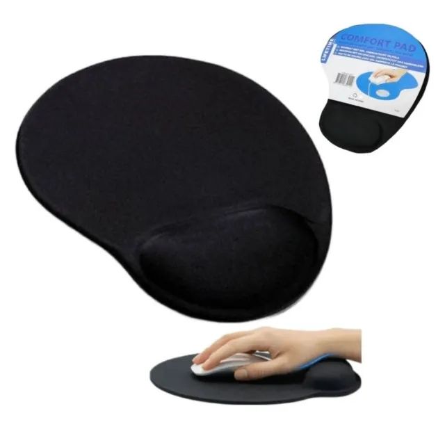 Mouse Pad Comfort com Apoio Ergonômico Preto