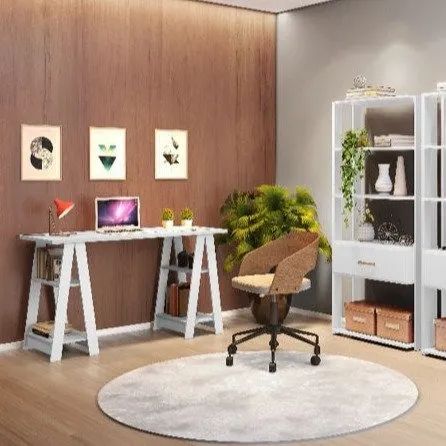 Home Office Vigor Desk and Emoção Bookshelf – Free Delivery/Assembly for Fortaleza