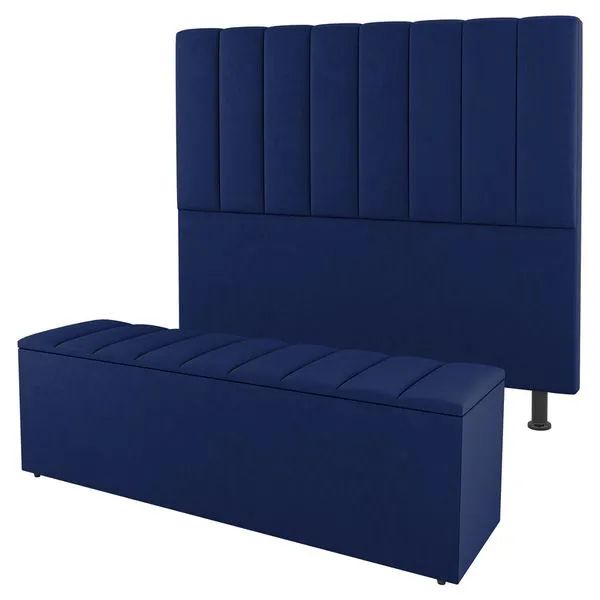 Rack/Painel de Cabeceira com Banqueta - Foto 4