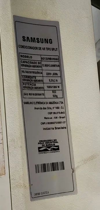 Ar-Condicionado Samsung Split 12.000 BTUs - Virus Doctor - Foto 2