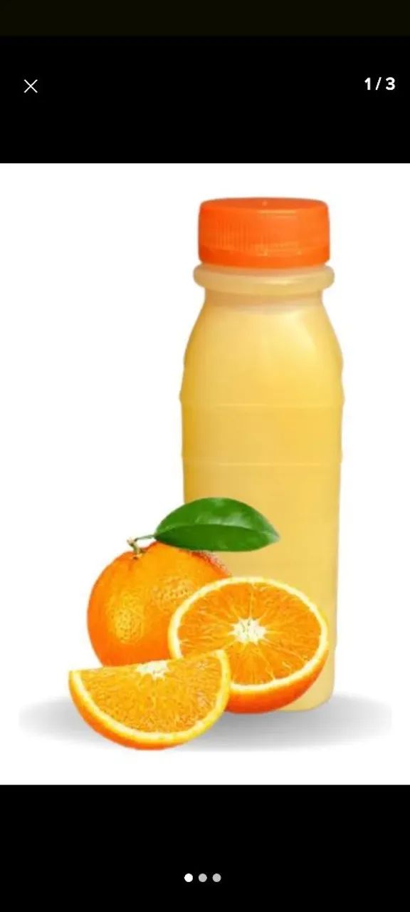 Garrafa descartável para suco.