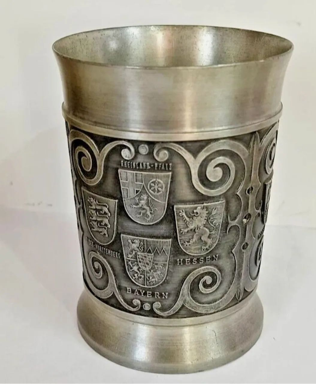 Copo De Cerveja Antigo Da Alemanha Prata Liga Marca Rara